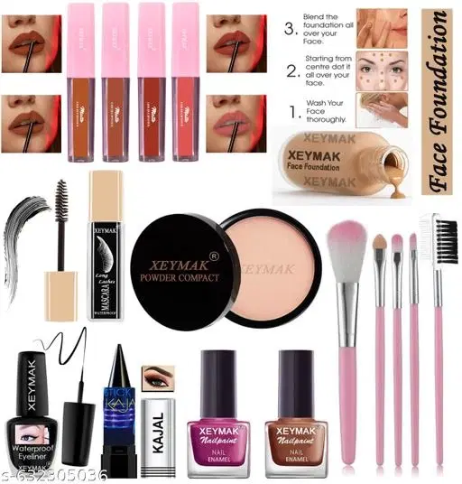 Face Makeup Combo, Multicolor, Set of 1