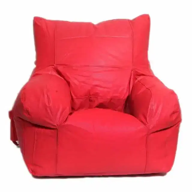 UK Pocket Arm Chair Bean Bag Cover only, Without Beans Size - XXXL - Red