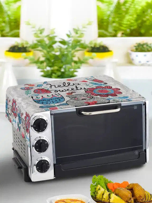 Microwave Cover with  Pockets, Multicolor