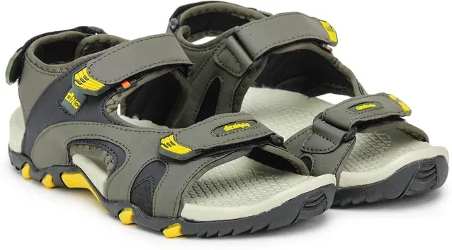 Casual Sandals for Men (Olive, IND-6)