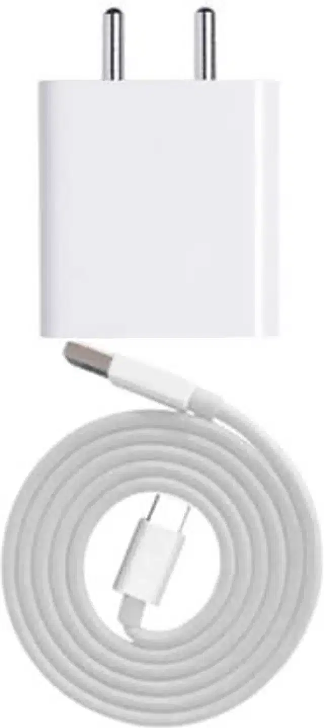 Realme Mobile Charger with Type C Data Cable, White, 10 W