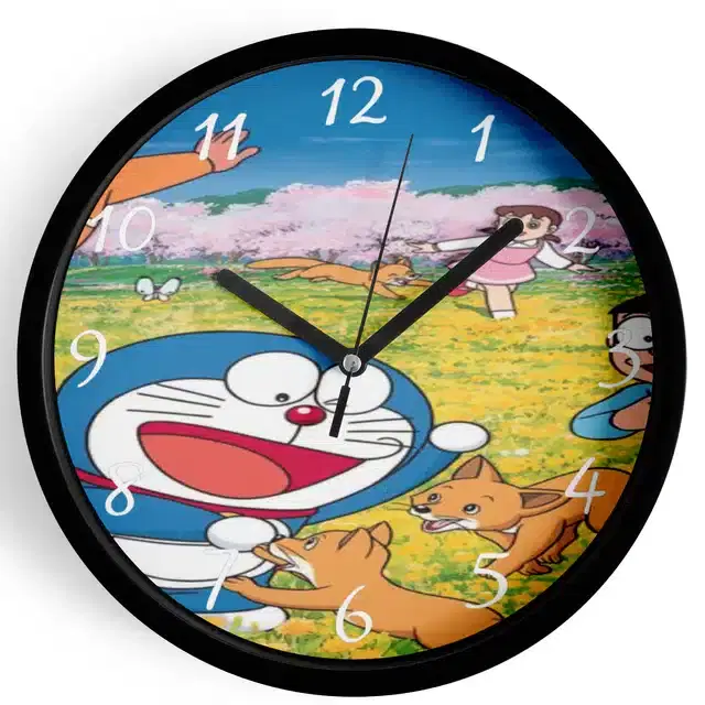 Doraemon Analog Wall Clock, Multicolor, 7 Inches