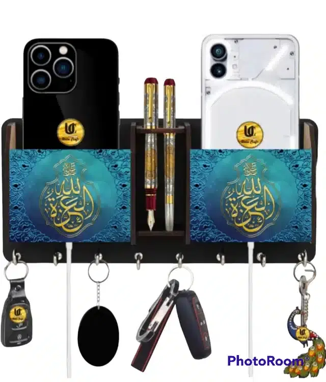 Wooden Key Holder, 9X5x2.5 Inches