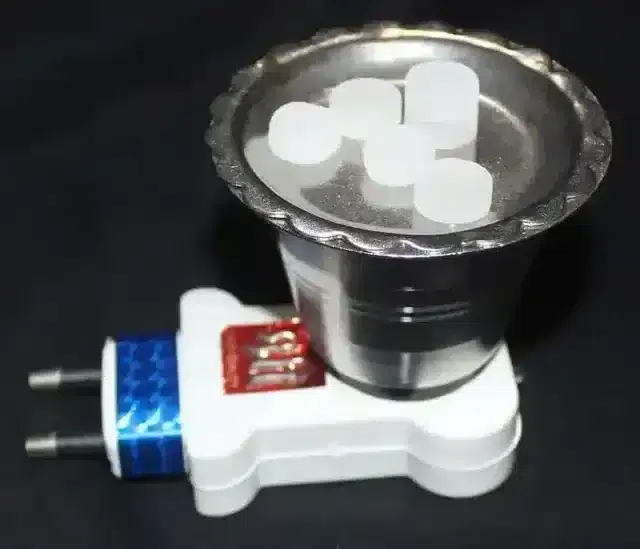 K Kudos Electric Kapoor Dani Steel Kapoor Dani Stand For Dhoop Incense Burner (Silver)