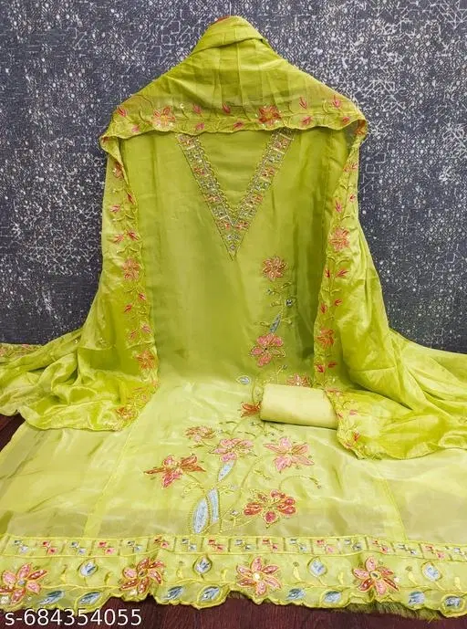 Silk Blend Punjabi/All Over Suits for Women (Multicolor, 7.05 meter (4XL)