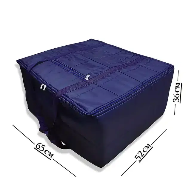 Double Bed Blanket Bag Cover with Zipper & Handle, Multicolor, 65x52x36 cm
