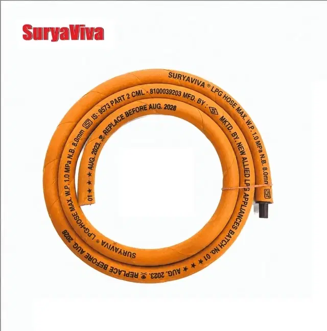 SURYAVIVA HOSE PIPE 1.5mm With reinforced rubber Hose Pipe, 150 cm, Pack of 1