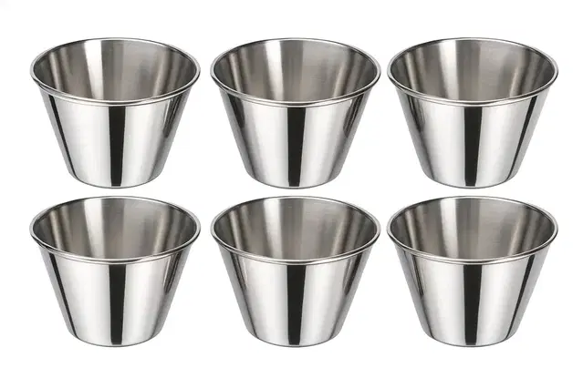 Dynore Stainless Steel Cup Bowl, 75 m, Set of 6