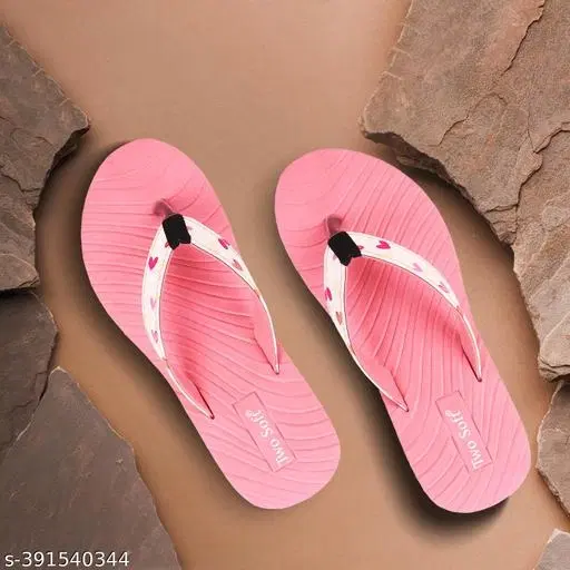 Flip-flops for Women (Peach, 4)