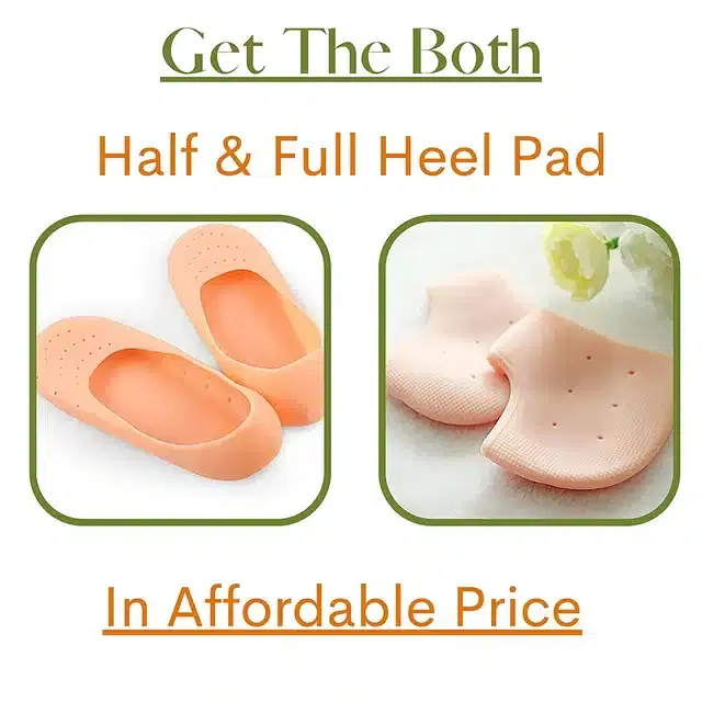 Silicone Gel Heel Socks with Pad, Assorted, Set of 2