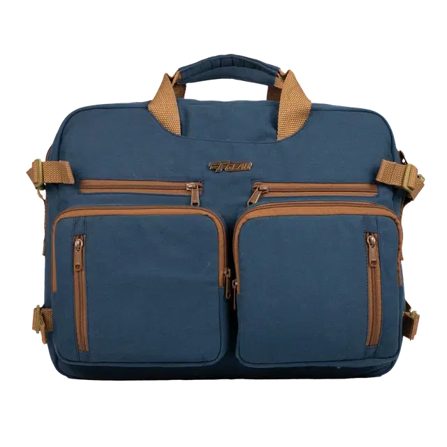 F Gear Dyad 21 L Navy Canvas 2in1 Messenger Bag Cum Backpack