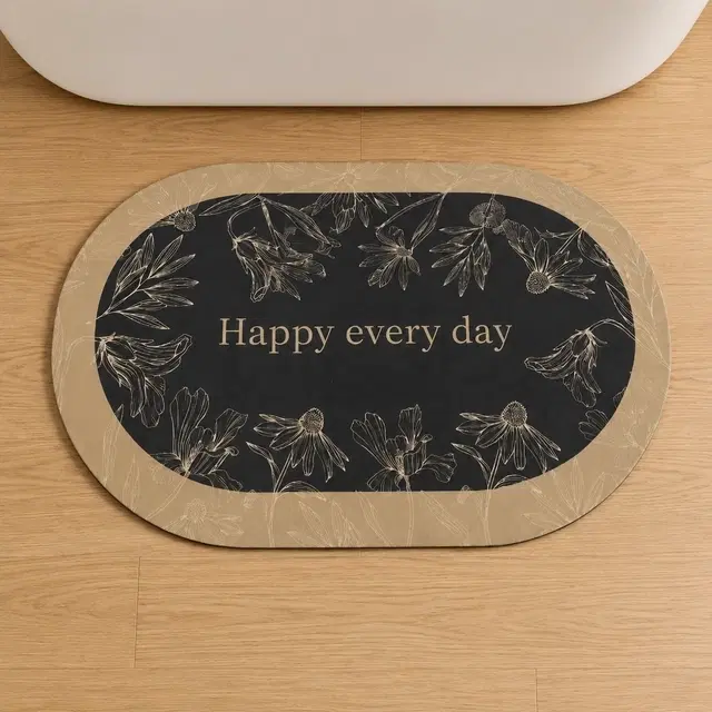 Happy Every Day Quick Dry Anti Skid Bath Floor Mat [38x58]