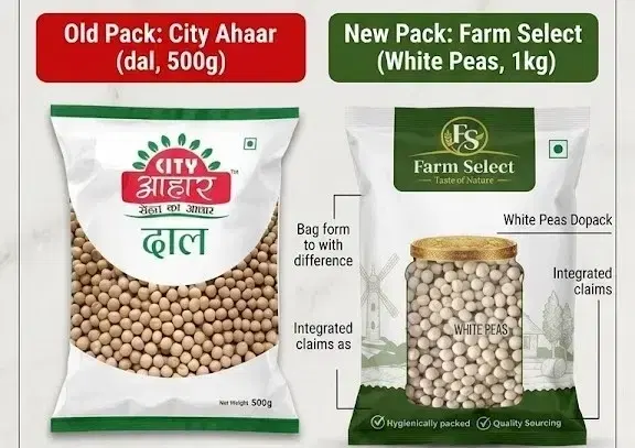 City Aahar/Farm Select White Peas 500 g