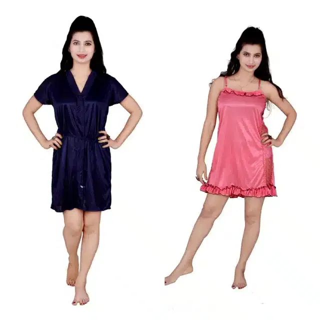 Babydoll for Women, Pack of 2 (Multicolor, Free Size)