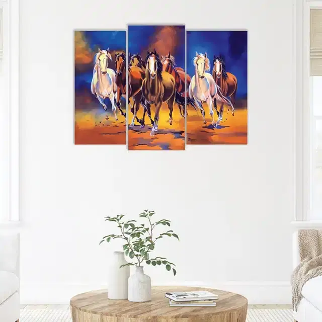 Wooden Wall Paintings, Set of 1, Multicolor, 24x16 Inches