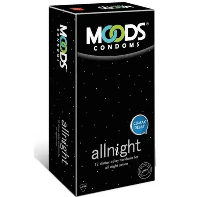 Moods All Night Condom for Men, Pack of 12