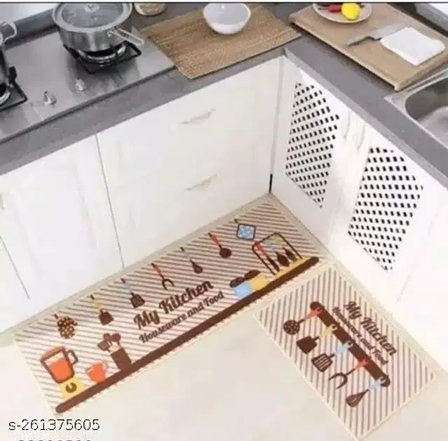 Kitchen Mats, Brown, Pack of 2