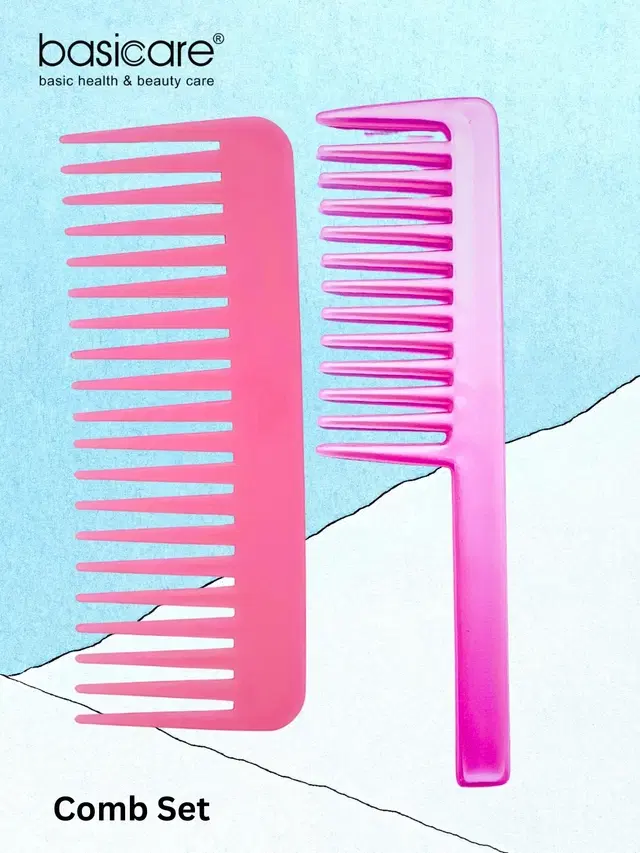 Basicare  Wide Tooth Detangling Comb Pack of 2