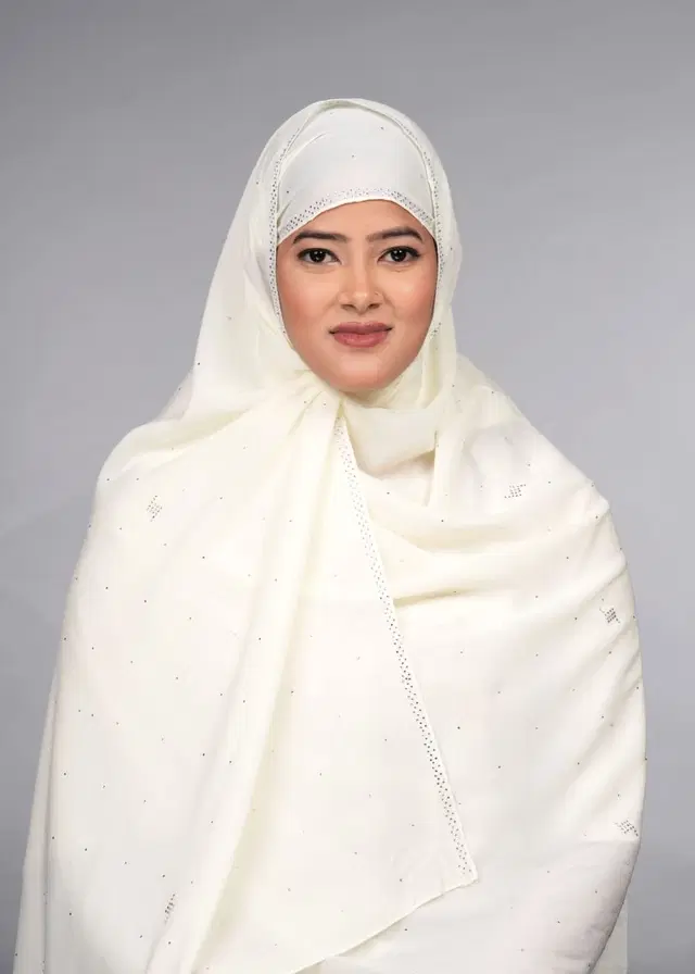 Chiffon HIjab for Women (White, Free Size)