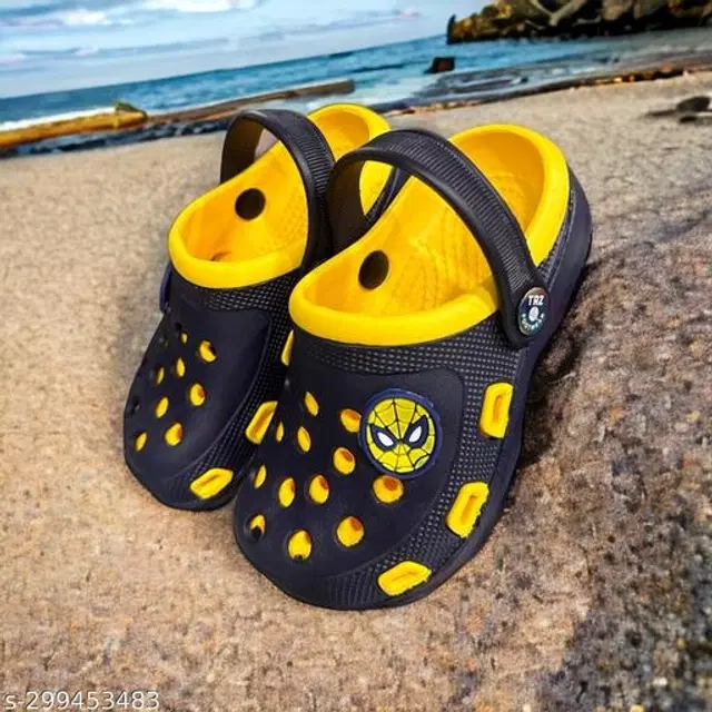 Clogs for Kids (Black & Yellow, 2-2.5 Years)
