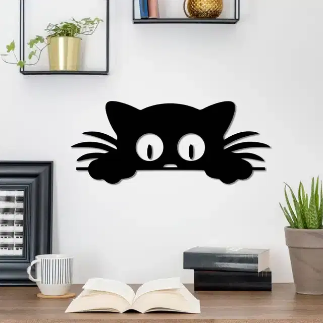 Wooden Self Adhesive Wall Sticker, Black