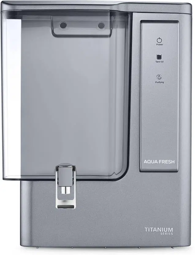 Aqua Fresh Titanium 8L RO+UV+UF+TDS+ALK+Copper Water Purifier (Grey) [BIS Certified] [1 Year Warranty] [Installation ₹500]