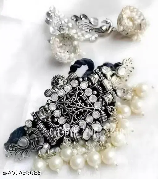 white pearl choker jewelry set for women girl