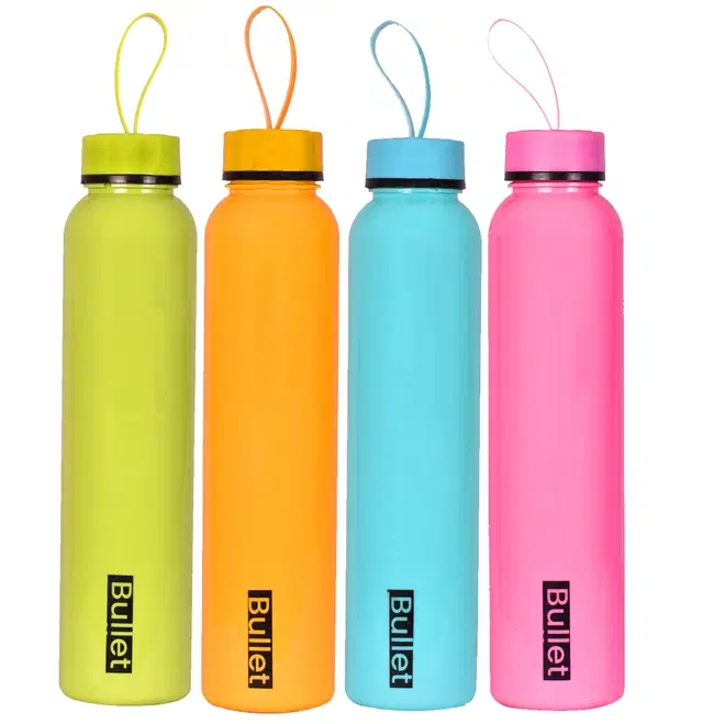 Plastic Fridge Water Bottles, Multicolor, 1000 ml, Pack of 4