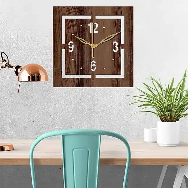 Designer Wooden Wall Clocks, Brown