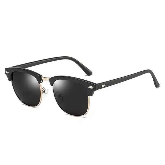 Metal & Plastic Premium Sunglasses for Men, Black, Pack of 1