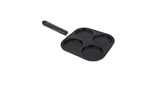 Aluminium 4 Section Appam Maker, Black