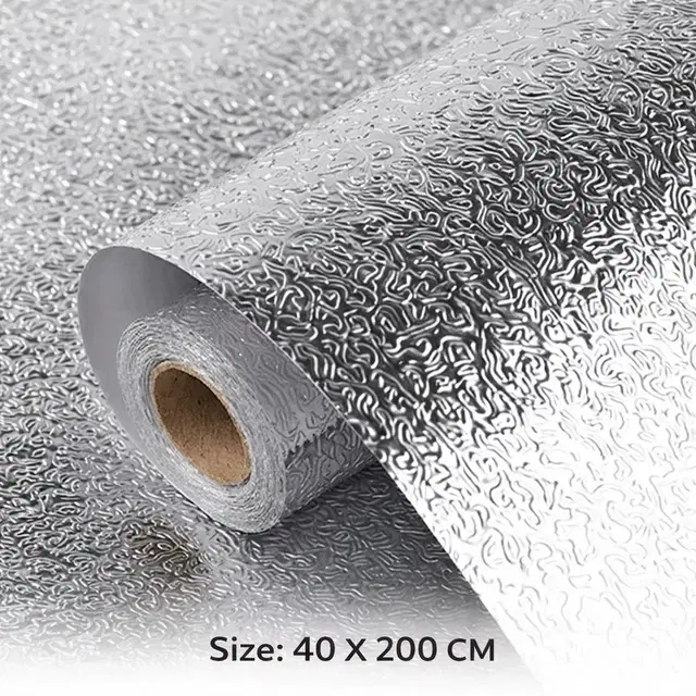 Silver Metallic Wallpaper (40*200 cm)