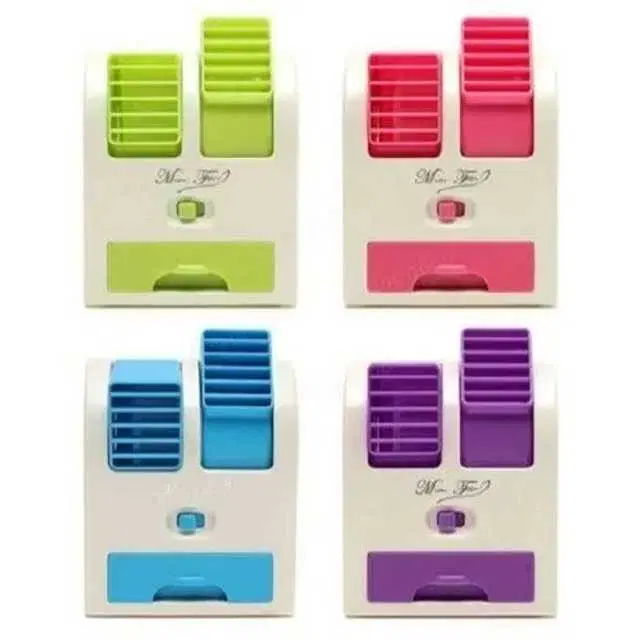 MN Enterprises Mini Fan Cooling Portable Desktop Dual Bladeless water Air Cooler, Multicolor, M-15