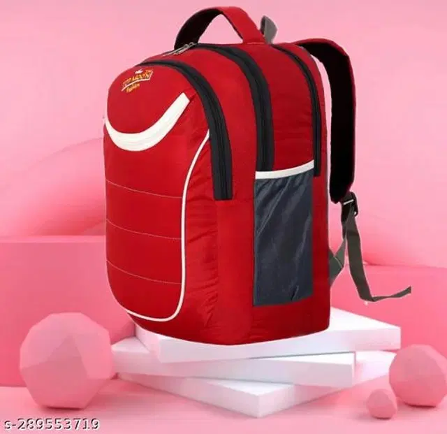Polyester Backpack for Kids, Red, 35 L