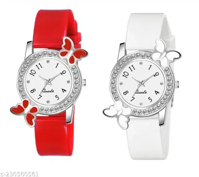 Analog Watch for Women, Pack of 2 (Multicolor)