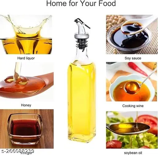 Plastic Leakproof Oil Dispenser, Transparent, 1000 ml