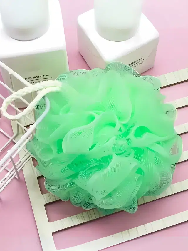 Basicare Luxe White Loofah Sponge Body Scrubber Gentle Exfoliating Sponge