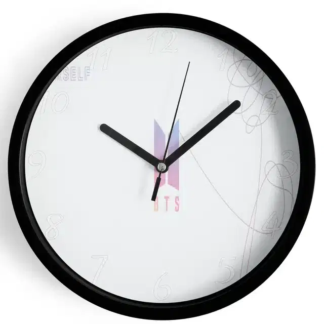HD Printed Plastic Wall Clock, Multicolor, 10x10 Inches