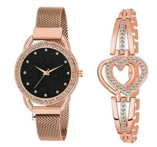 Analog Watch For Womens (Rose Gold) (WS-363)