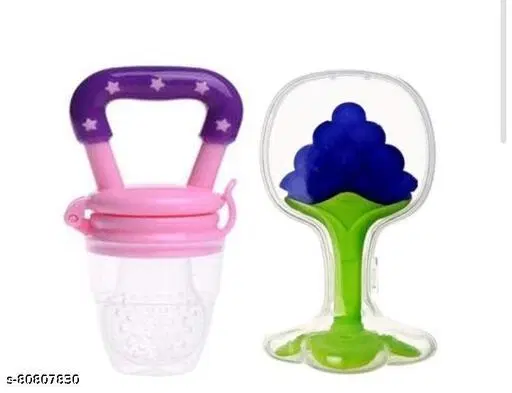 Yv Baby Food Feeder And Silicone Teether Combo
