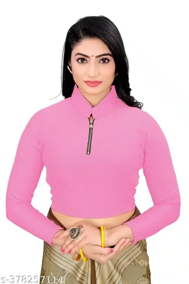 Three-Quarter Sleeves Blouse for Women (Baby Pink, 28)