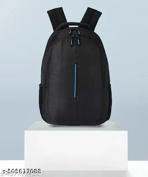 Polyester Backpack for Men & Women, Black