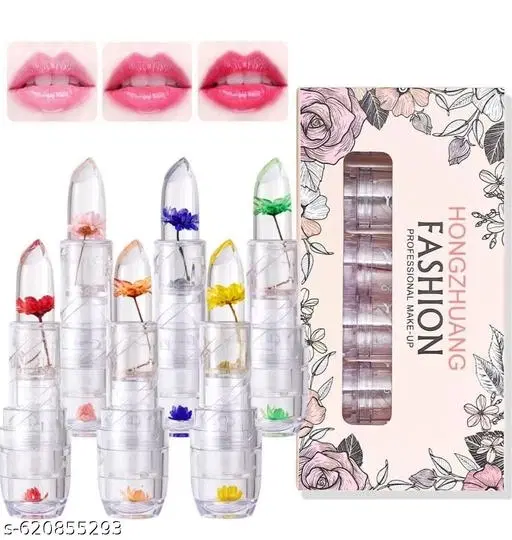 Flower Jelly Lipstick, 3pcs Set, Colour-changing, Waterproof