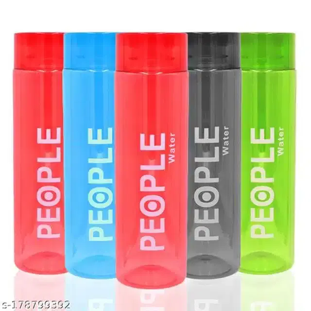 Water Bottle Set, Multicolor, 1000 ml, Pack of 5