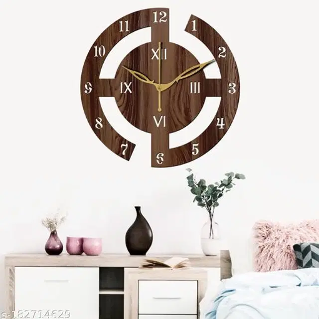 Wooden Wall Clock, Brown