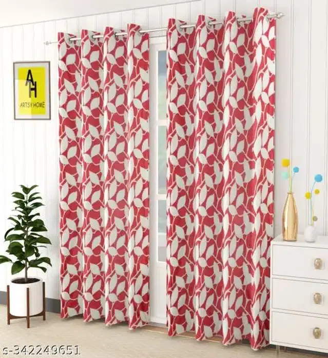 Polyester Curtain for Door, Multicolor, 5 Feet