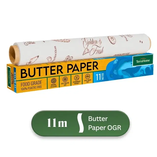 TerraHome OGR Butter Paper 11m [With in-built Cutter]