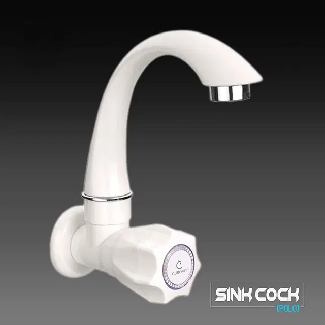 Plastic Swan Neck Tap with Foam Flow for Wash Basin, White