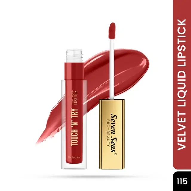 Seven Seas Liquid Lipstick for Women, Maroon Shade (4ml)