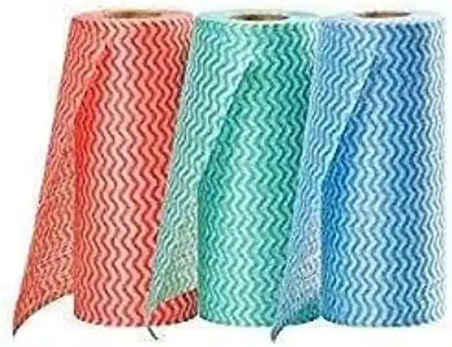 Non-Woven Multipurpose Kitchen Tissue, Assorted, 10 m, Pack of 3